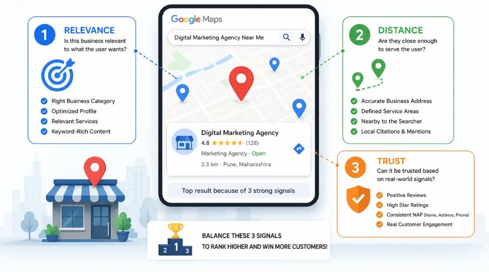 Google Maps local search for disability support services